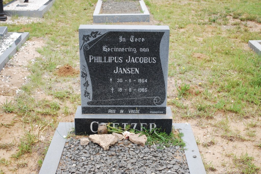 COETZER Phillipus Jacobus Jansen 1954-1985