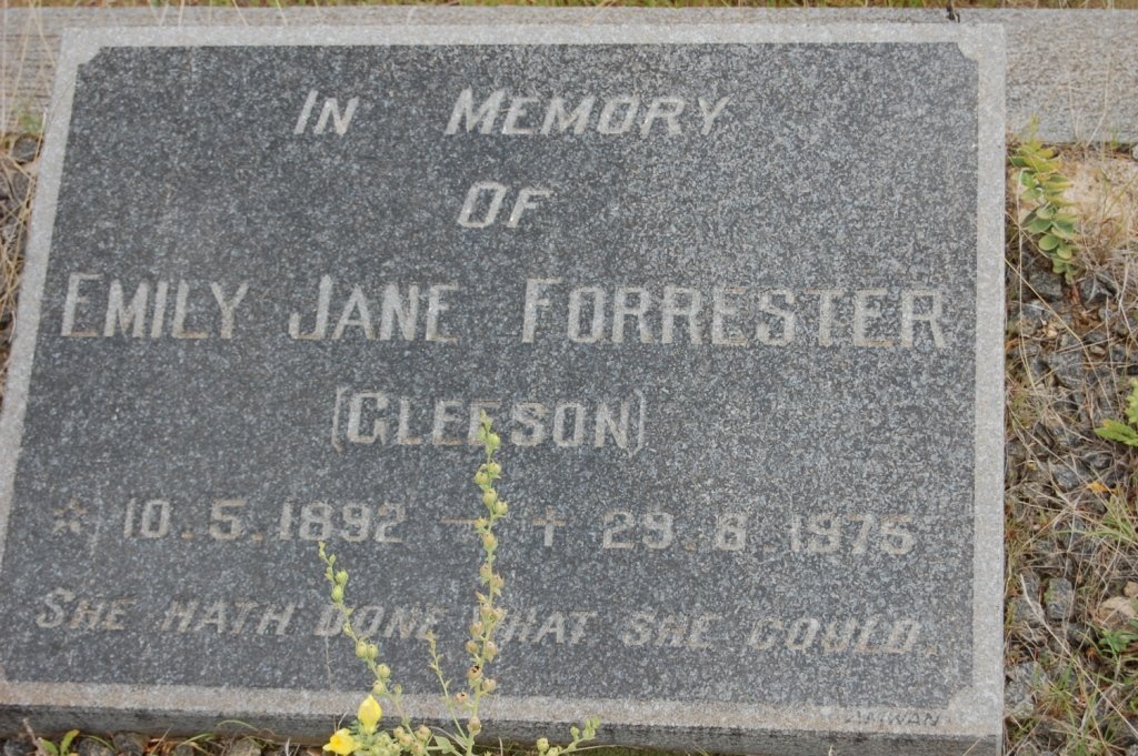 FORRESTER Emily Jane nee GLEESON 1892-1975