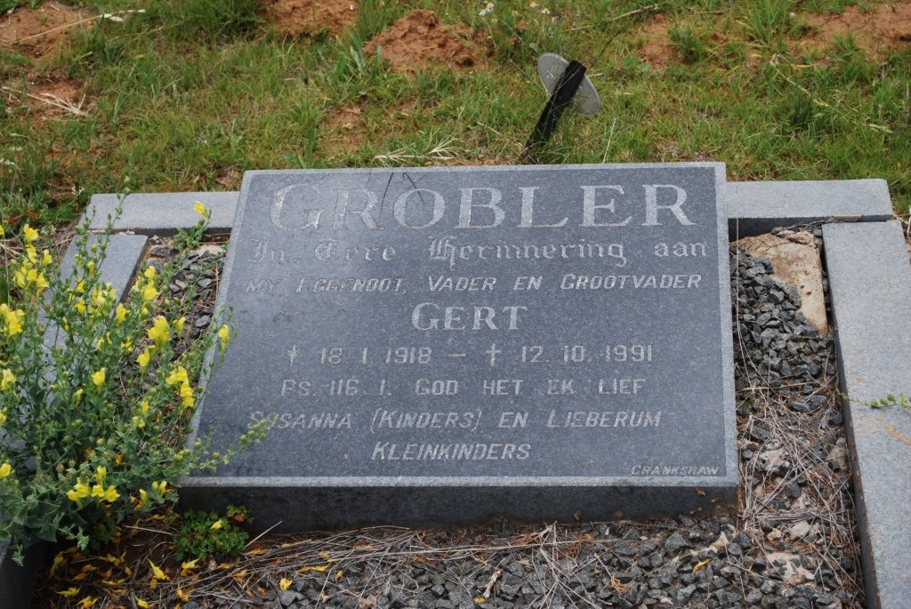 GROBLER Gert 1918-1991