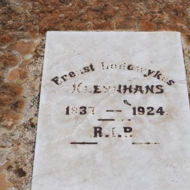 KLEYNHANS Erenst Lodewykus 1837-1924