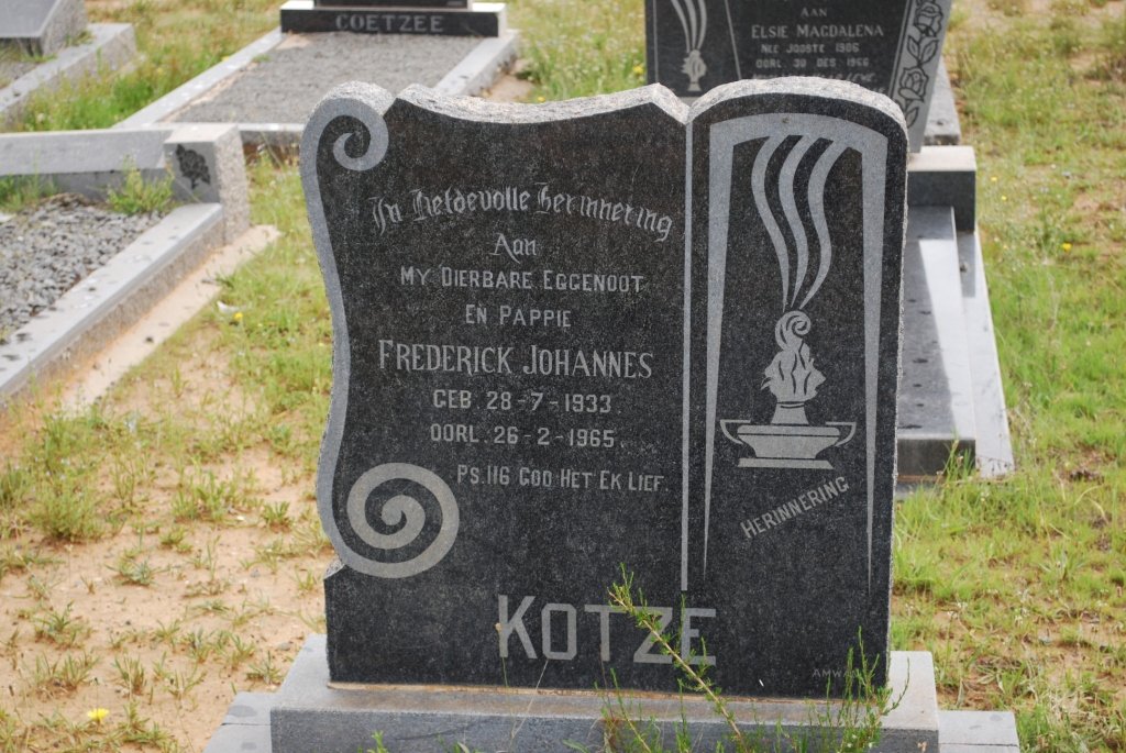 KOTZE Frederick Johannes 1933-1965
