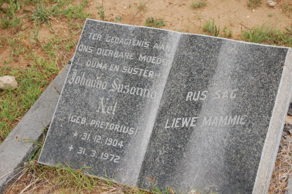 NEL Johanna Susanna nee PRETORIUS 1904-1972