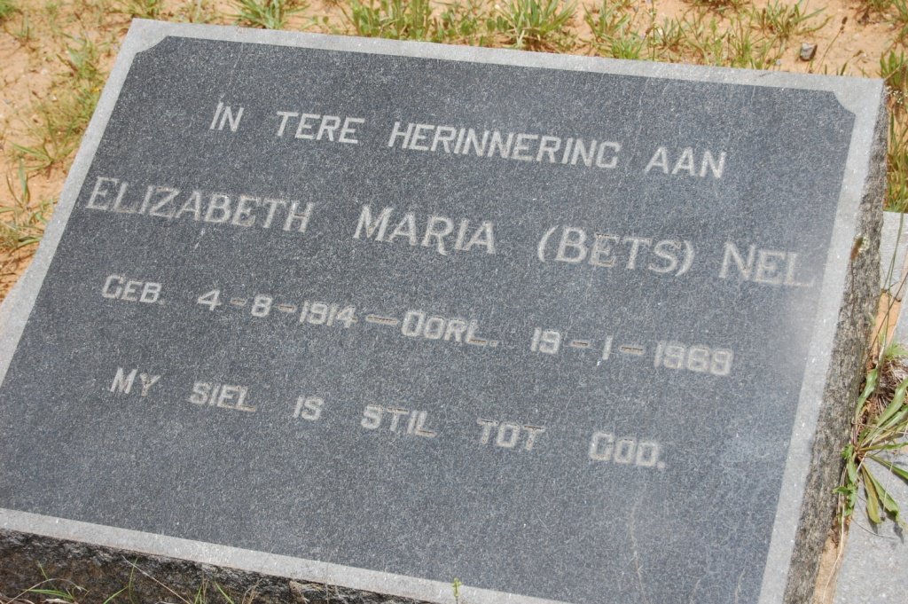 NEL Elizabeth Maria 1914-1969