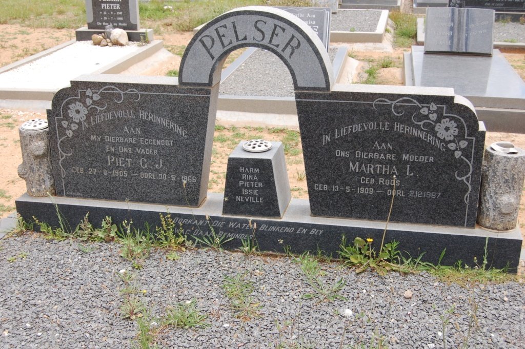 PELSER Piet C.J. 1905-1966 &amp; Martha L. ROOS 1908-1987