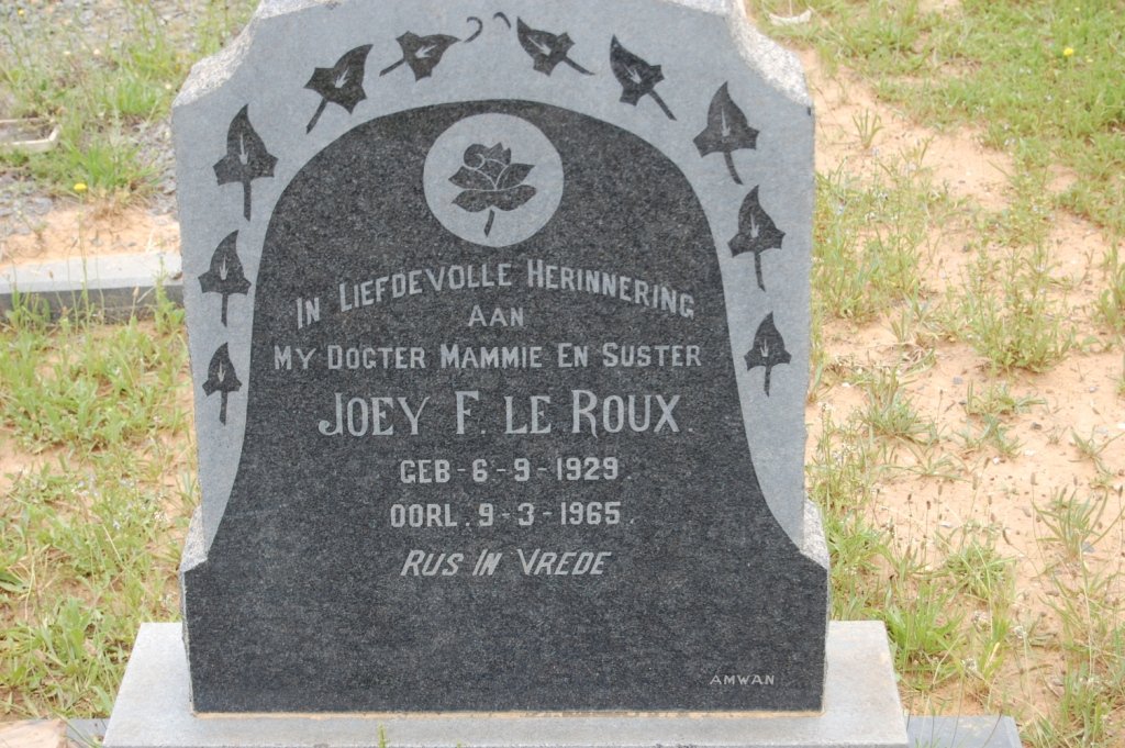 ROUX Joey F., le 1929-1965