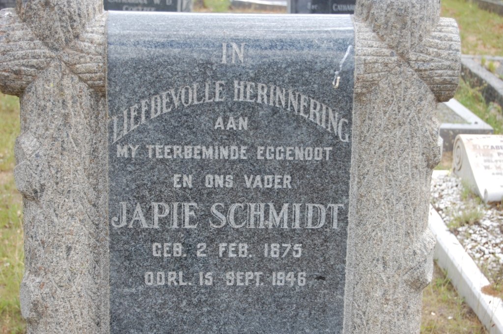 SCHMIDT Japie 1875-1946