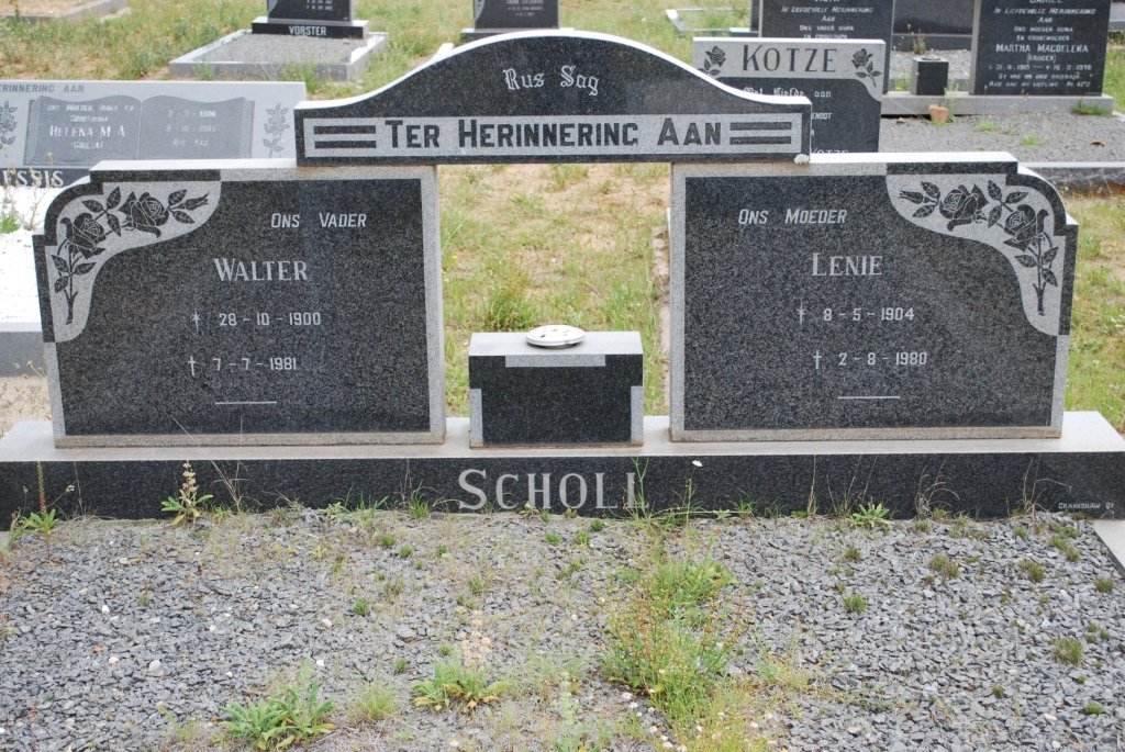SCHOLK Walter 1900-1981 &amp; Lenie 1904-1980