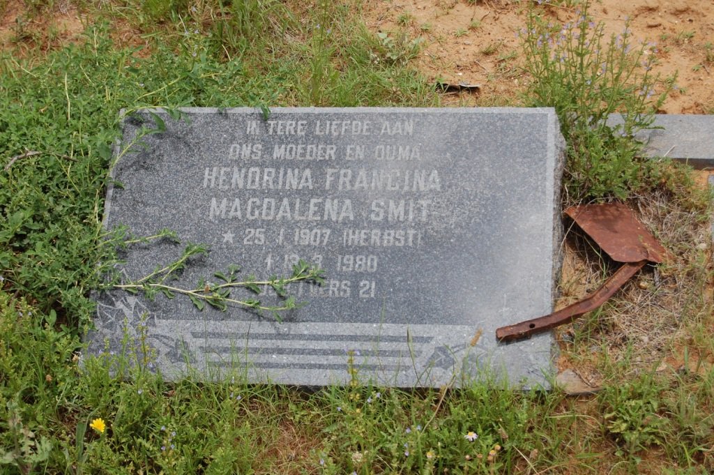 SMIT Hendrina Francina Magdalena  nee HERBST 1907-1980