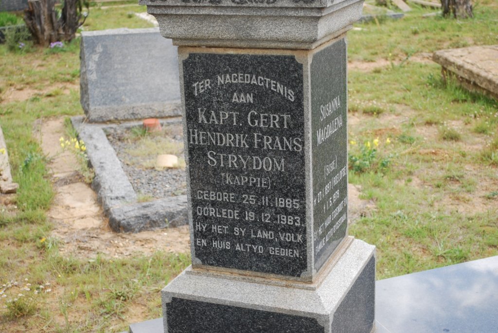STRYDOM Gert Hendrik Frans 1885-1983