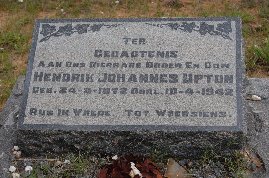 UPTON Hendrik Johannes 1872-1942
