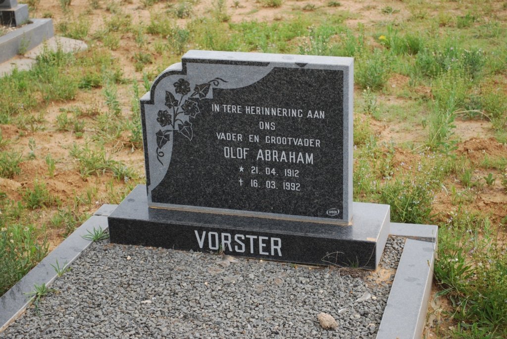 VORSTER Olof Abraham 1912-1992
