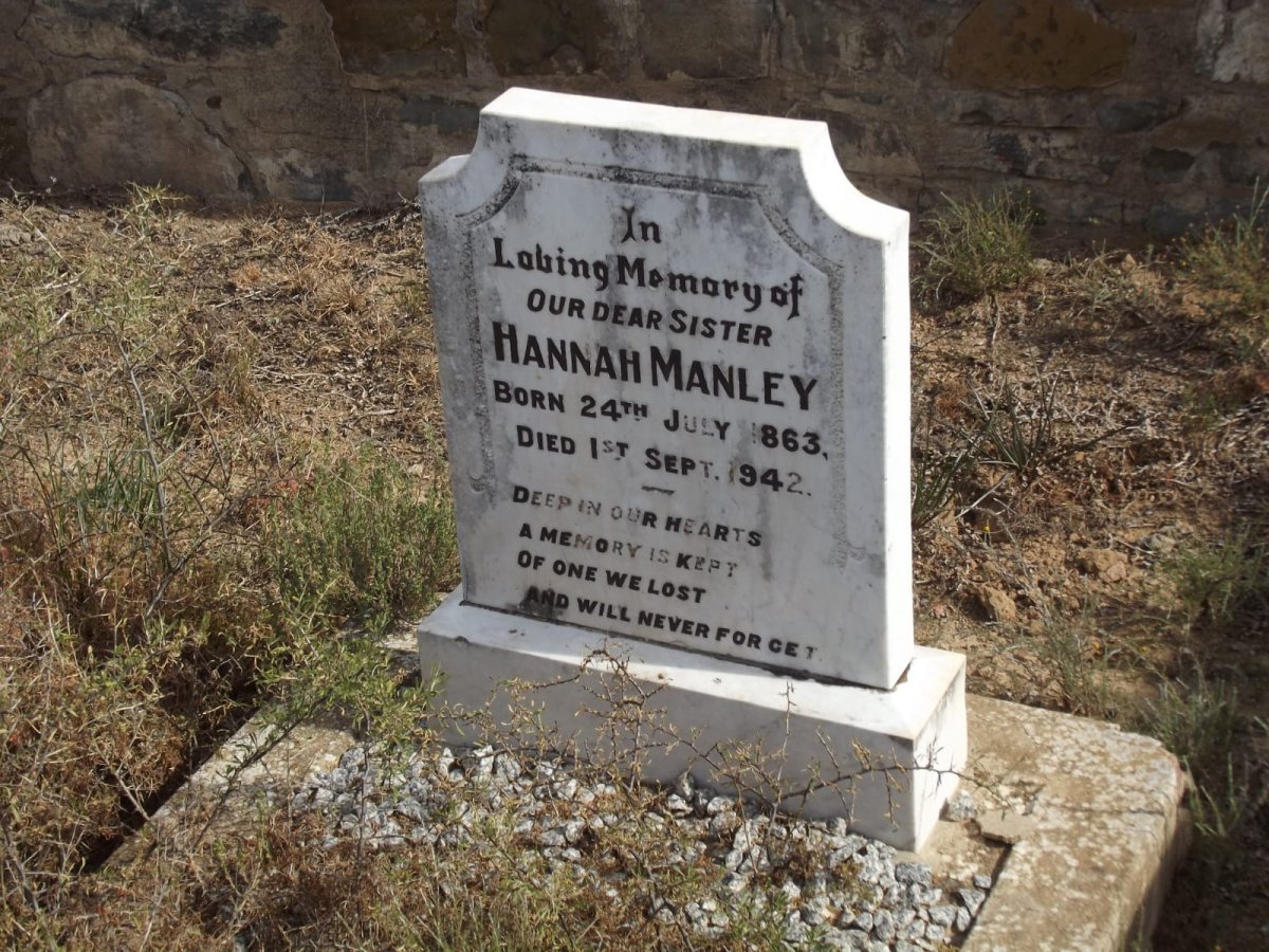 MANLEY Hannah 1863-1942