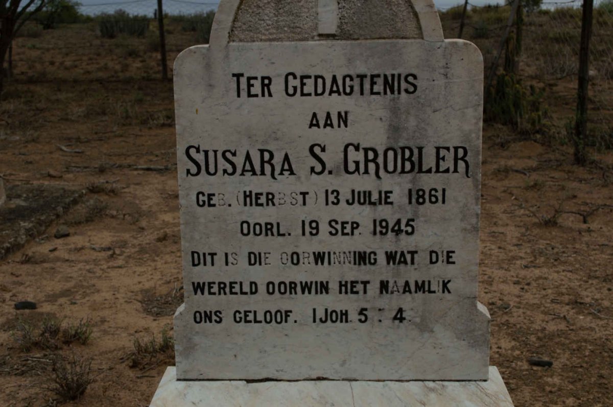 GROBLER Susara S. nee HERBST 1861-1945