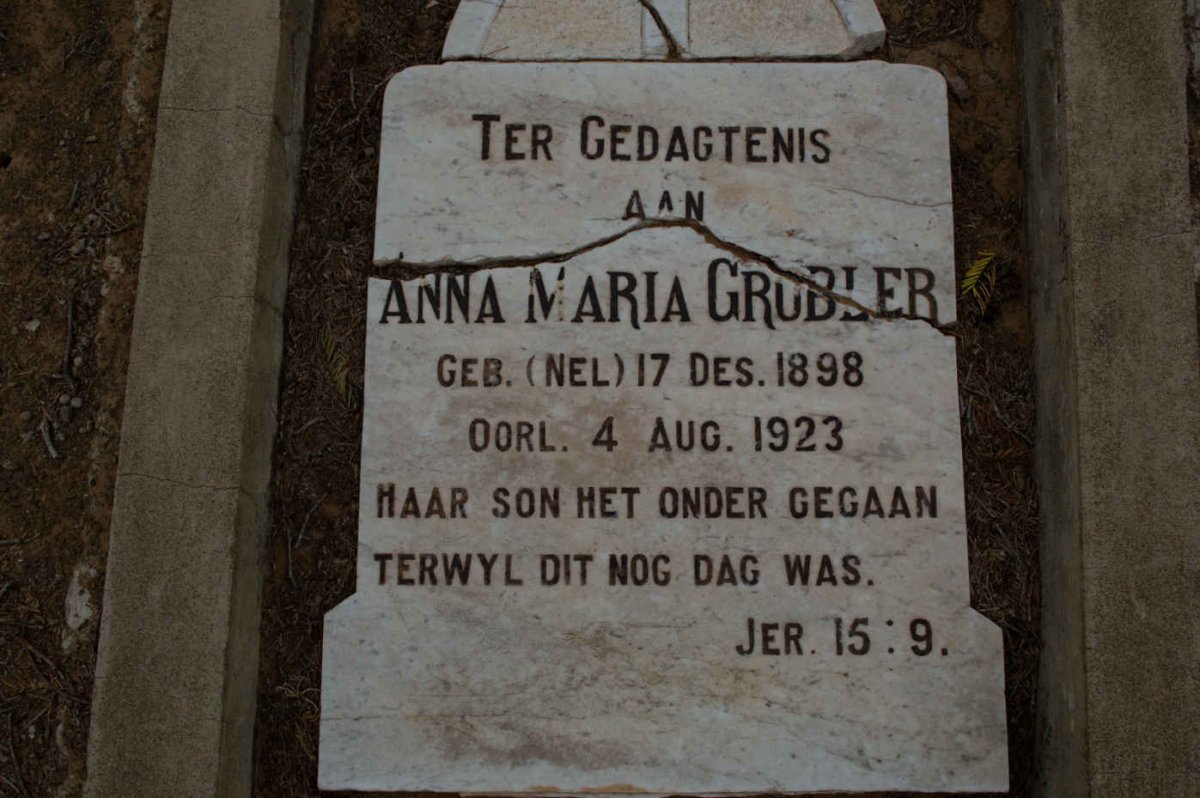 GROBLER Anna Maria nee NEL 1898-1923