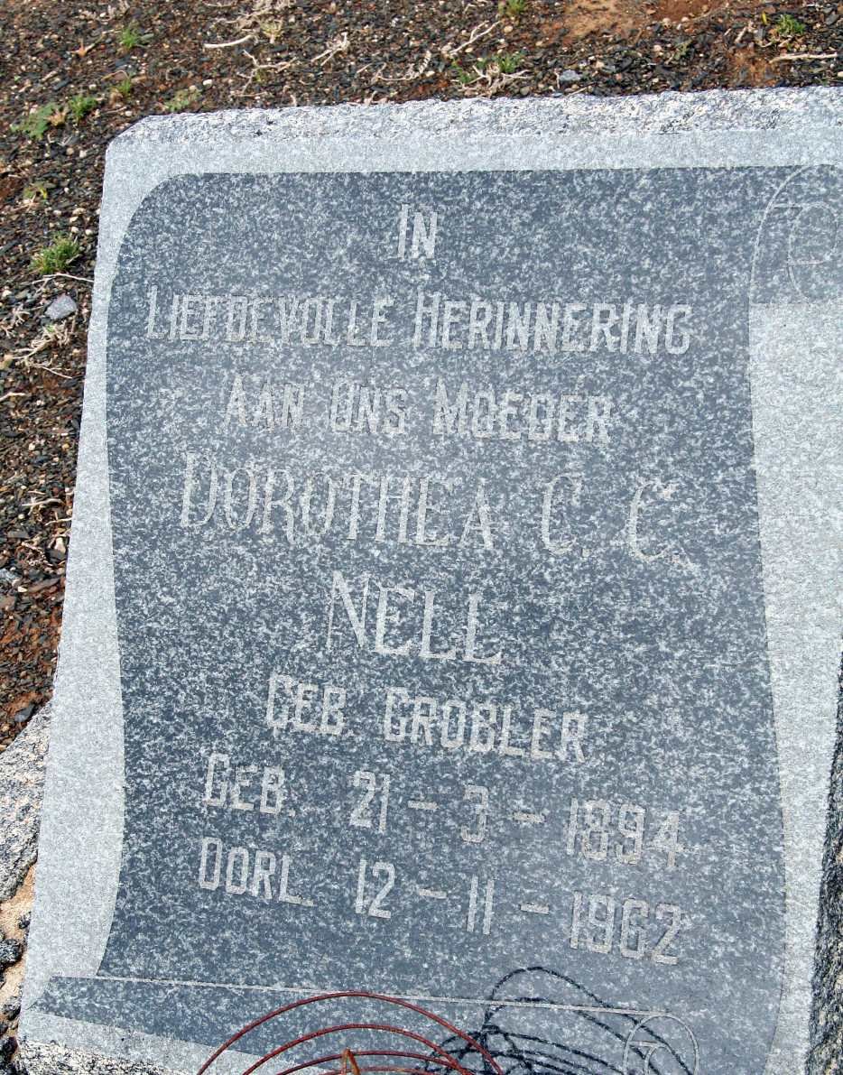 NELL Dorothea C.C. nee GROBLER 1894-1962