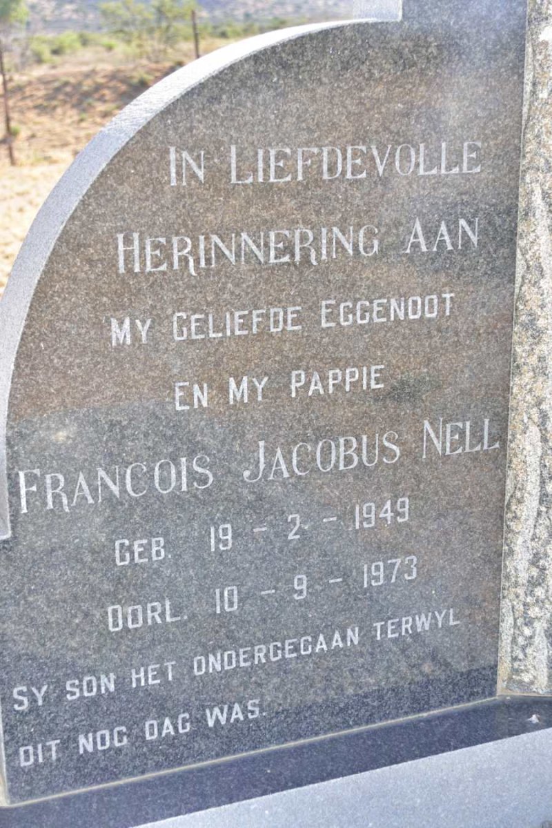 NELL Francois Jacobus 1949-1973
