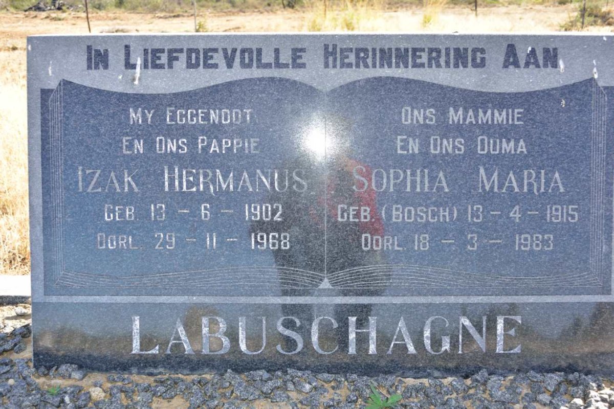 LABUSCHAGNE Izak Hermanus 1902-1968 &amp; Sophia Maria BOSCH 1915-1983