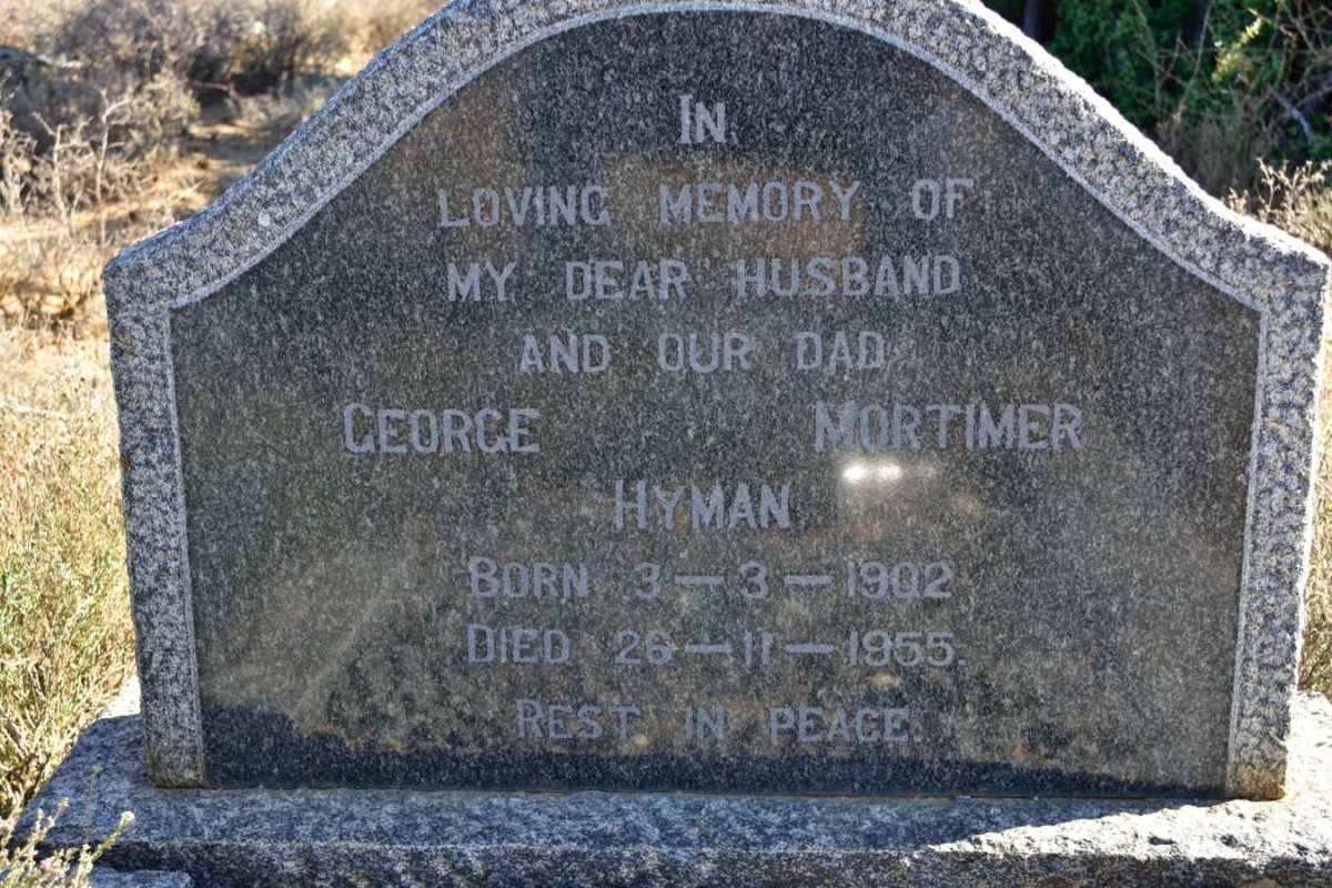 HYMAN George Mortimer 1902-1955