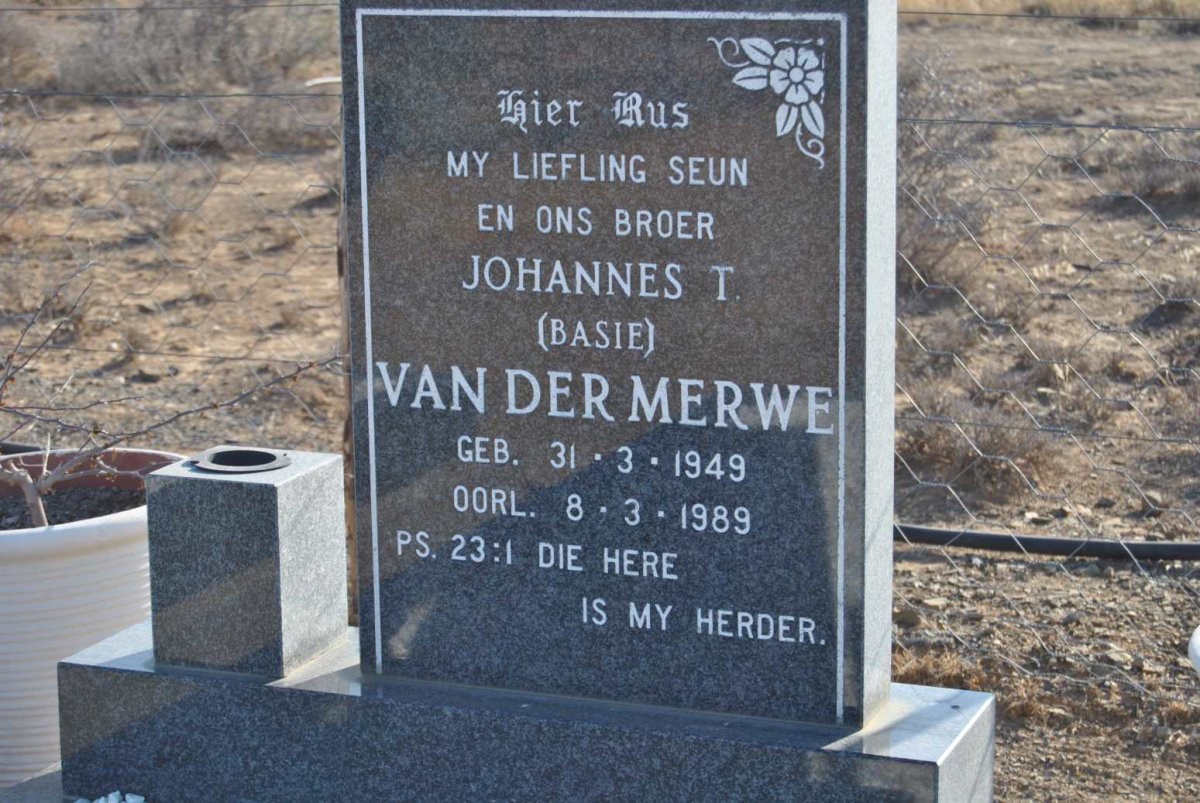 MERWE Johannes T., van der 1949-1989
