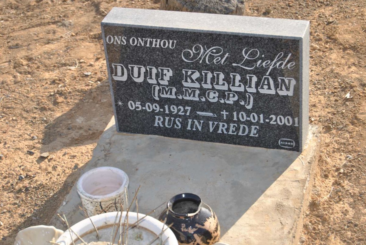 KILLIAN M.M.C.P. 1927-2001