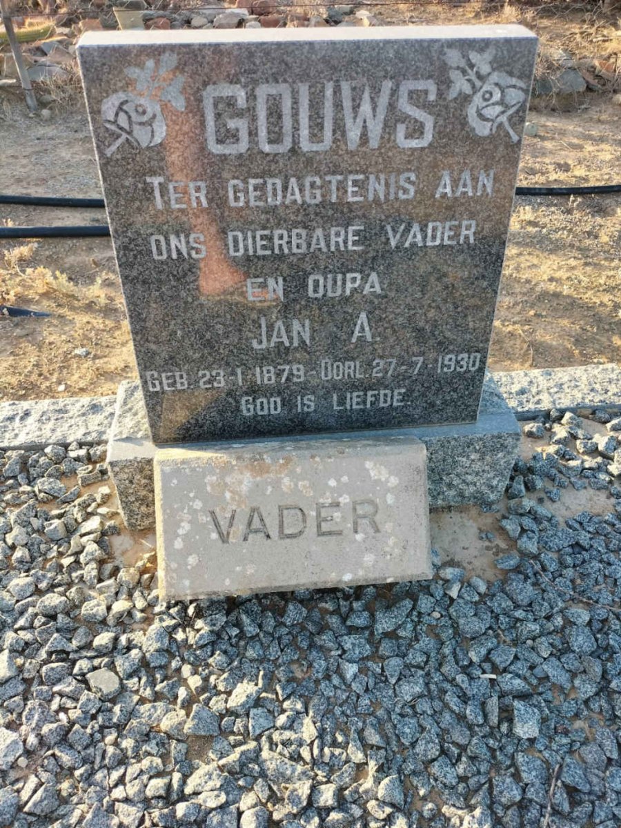 GOUWS Jan A. 1879-1930
