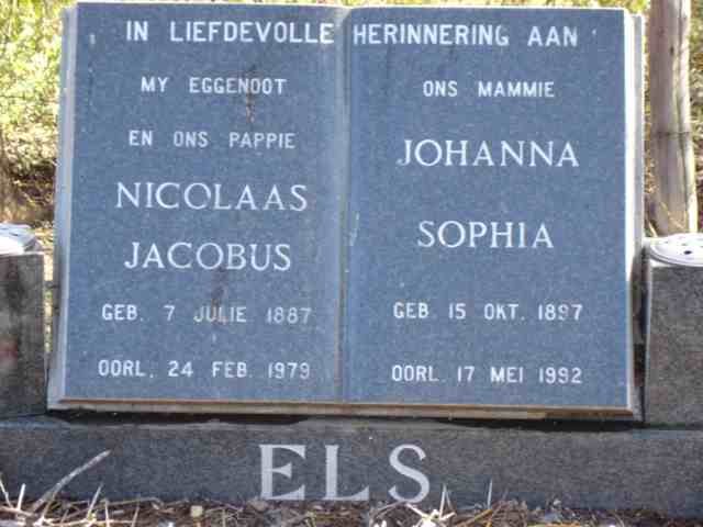 ELS Nicolaas Jacobus 1887-1979 &amp; Johanna Sophia 1897-1992
