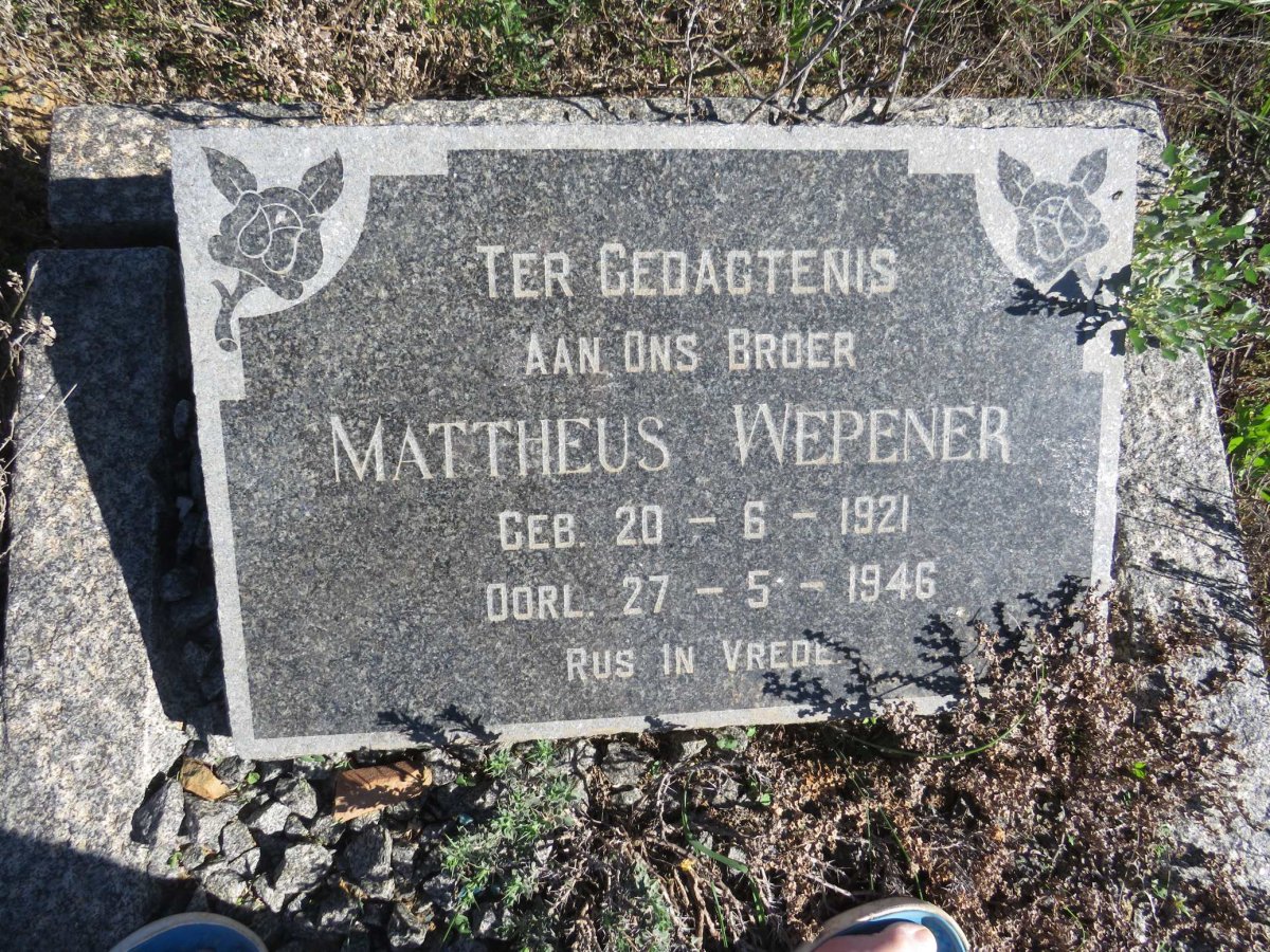WEPENER Mattheus 1921-1946