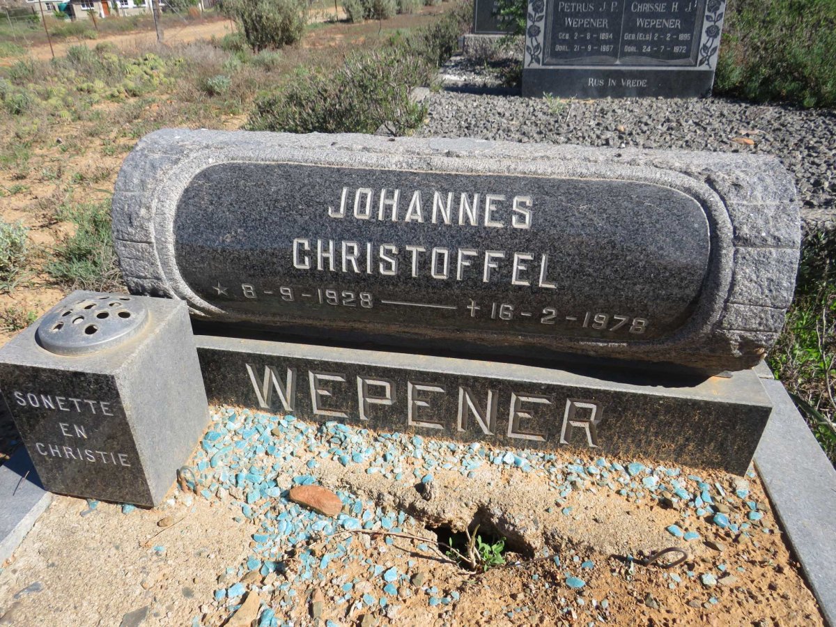 WEPENER Johannes Christoffel 1928-1978