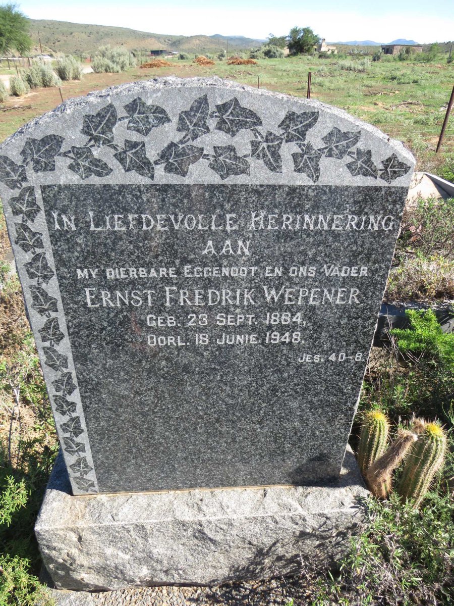 WEPENER Ernst Fredrik 1884-1948