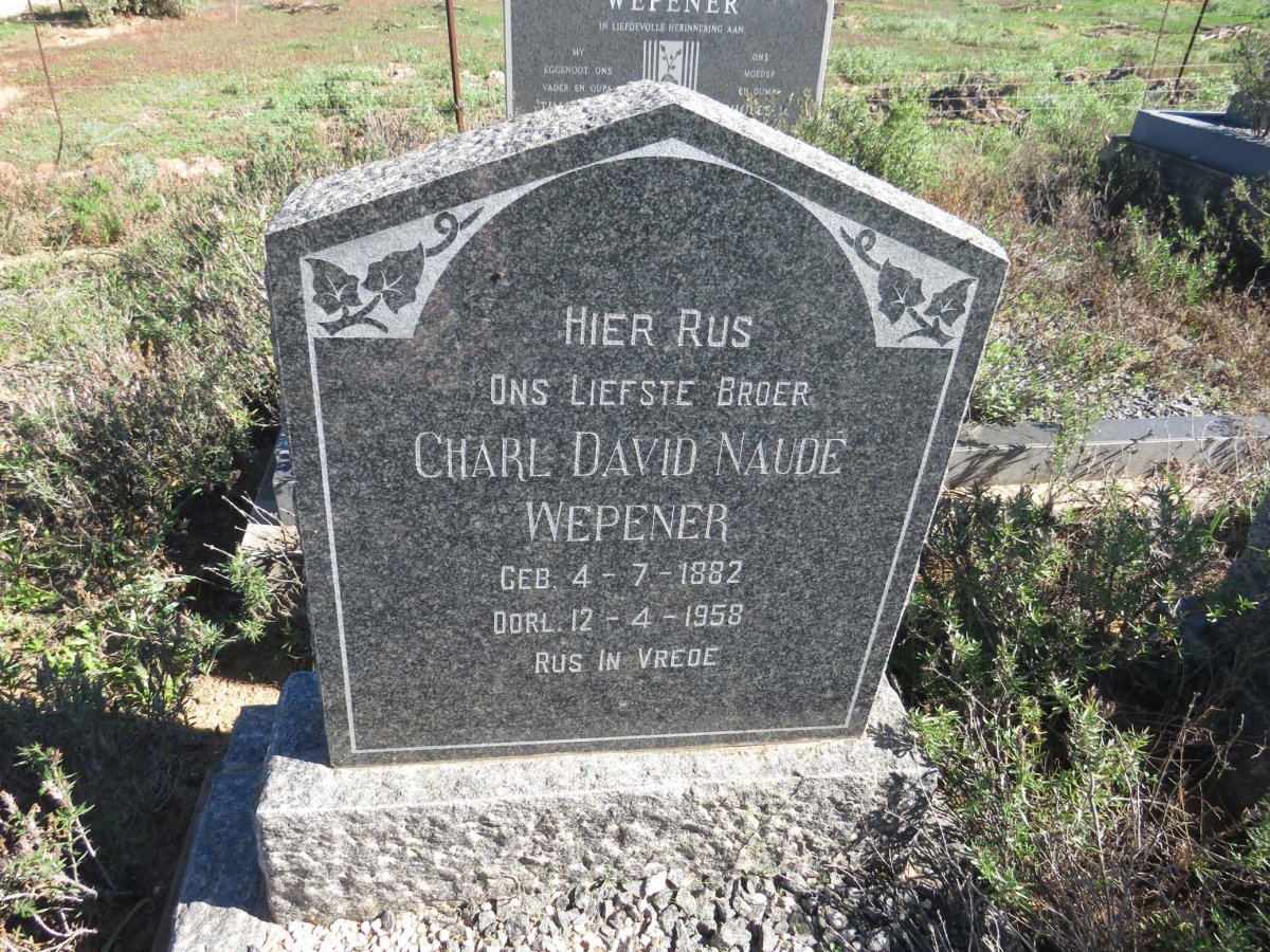 WEPENER Charl David Naude 1882-1958
