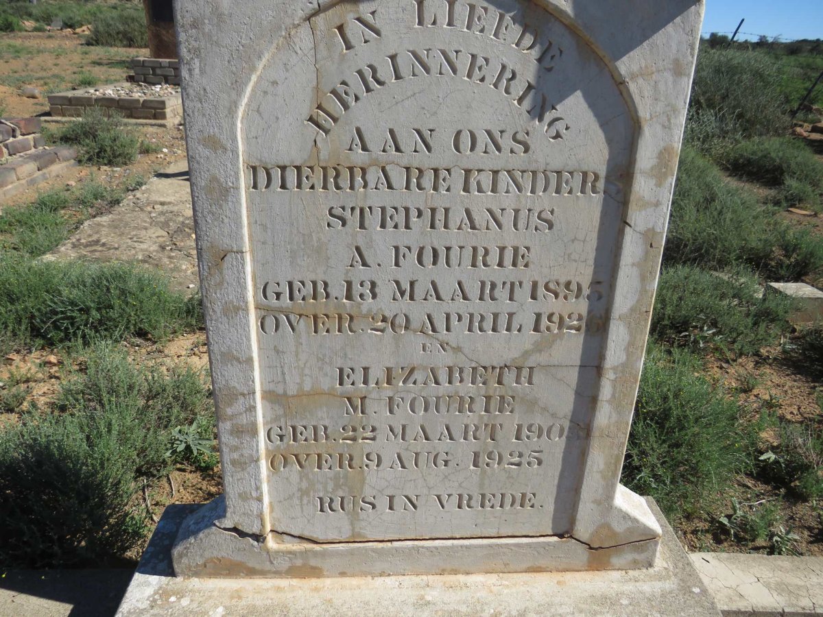 FOURIE Stephanus A. 1895-1925 :: FOURIE Elizabeth Magdalena 1903-1925_2