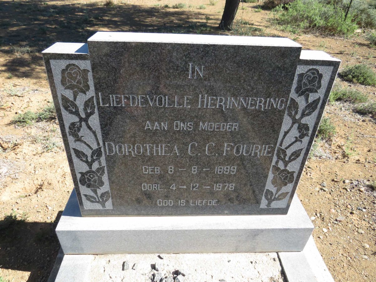 FOURIE Dorothea C.C. 1889-1978