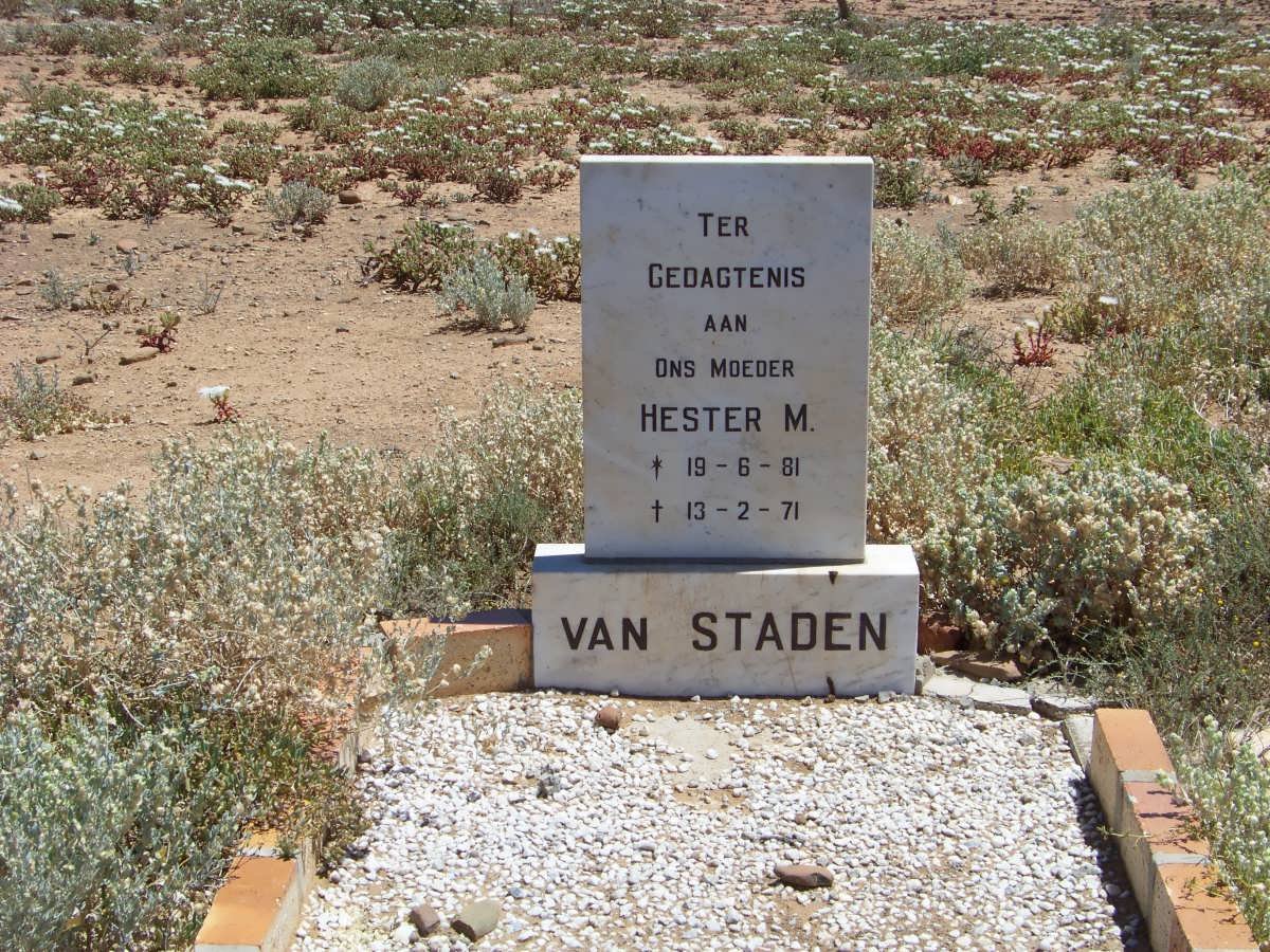 STADEN Hester M., van 1881-1971