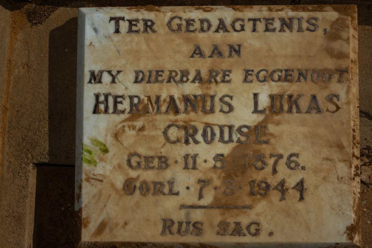 CROUSE Hermanus Lukas 1876-1944