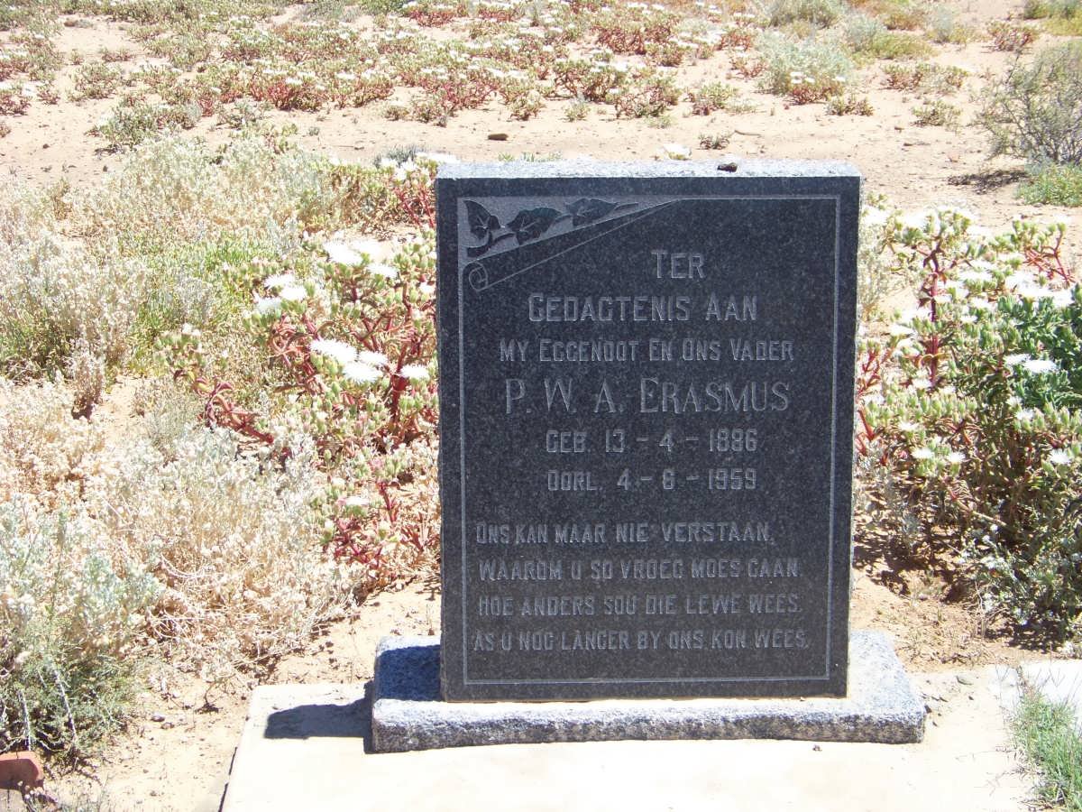 ERASMUS P.W.A. 1886-1959