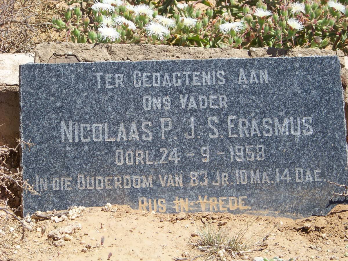 ERASMUS Nicolaas P.J.S. -1958