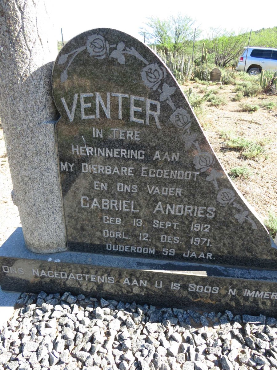 VENTER Gabriel Andries 1912-1971