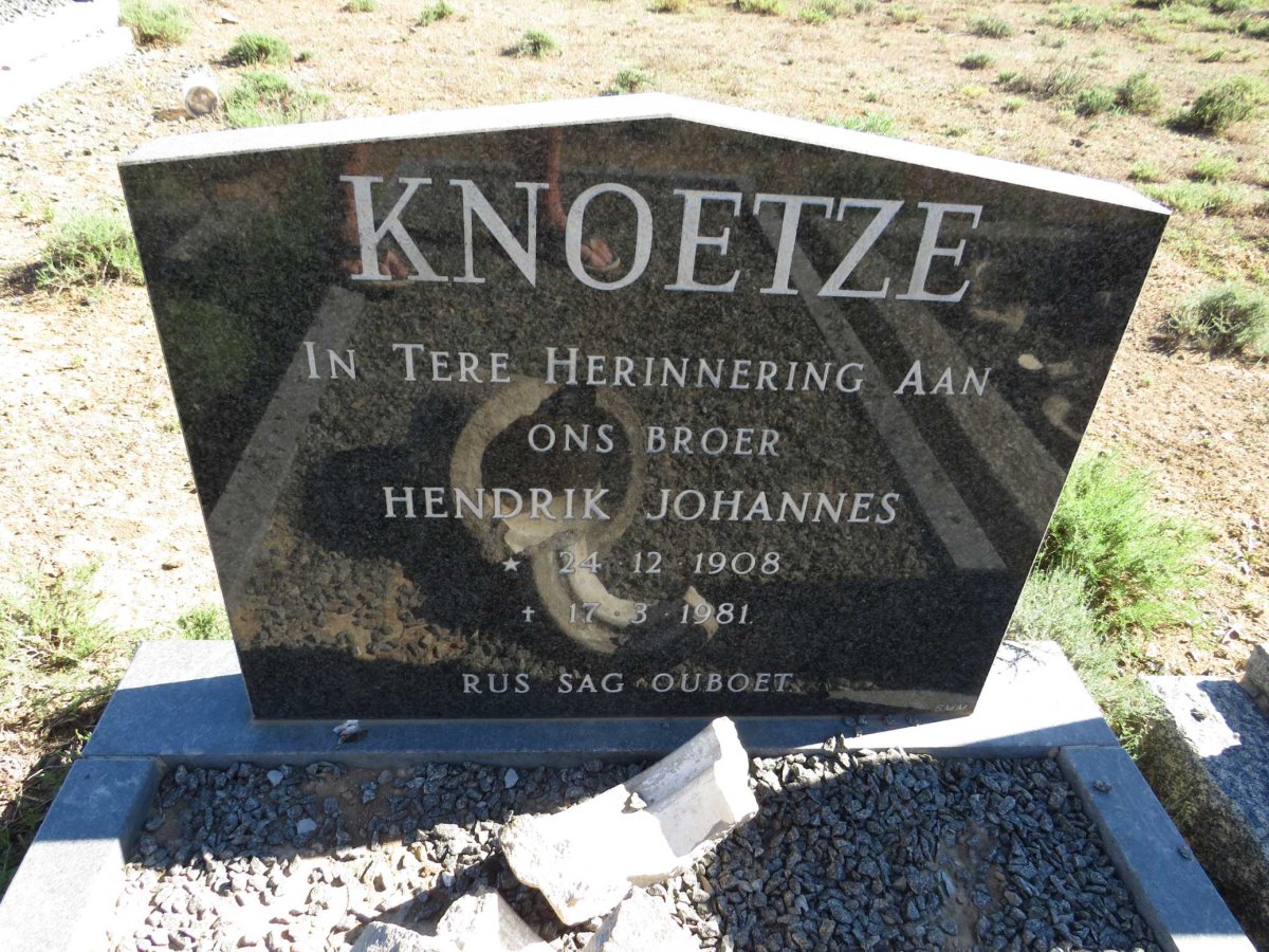 KNOETZE Hendrik Johannes 1908-1981