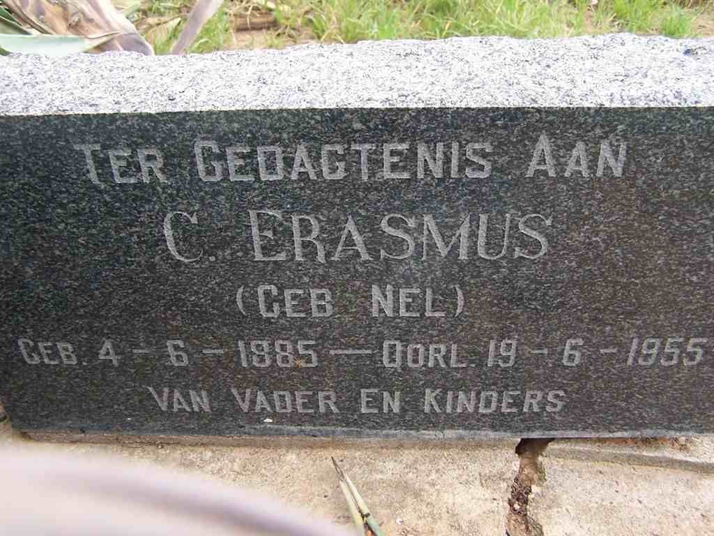 ERASMUS C. nee NEL 1885-1955