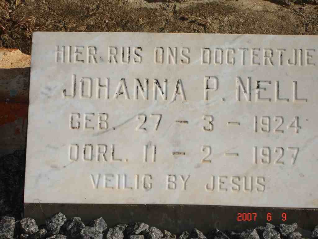 NELL Johanna P. 1924-1927