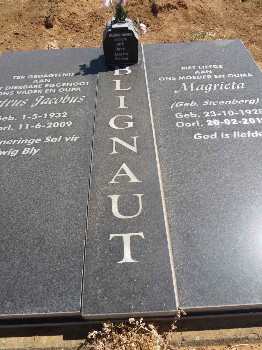 BLIGNAUT Petrus Jacobus 1932-2009 & Magrieta STEENBERG 1928-2019_3