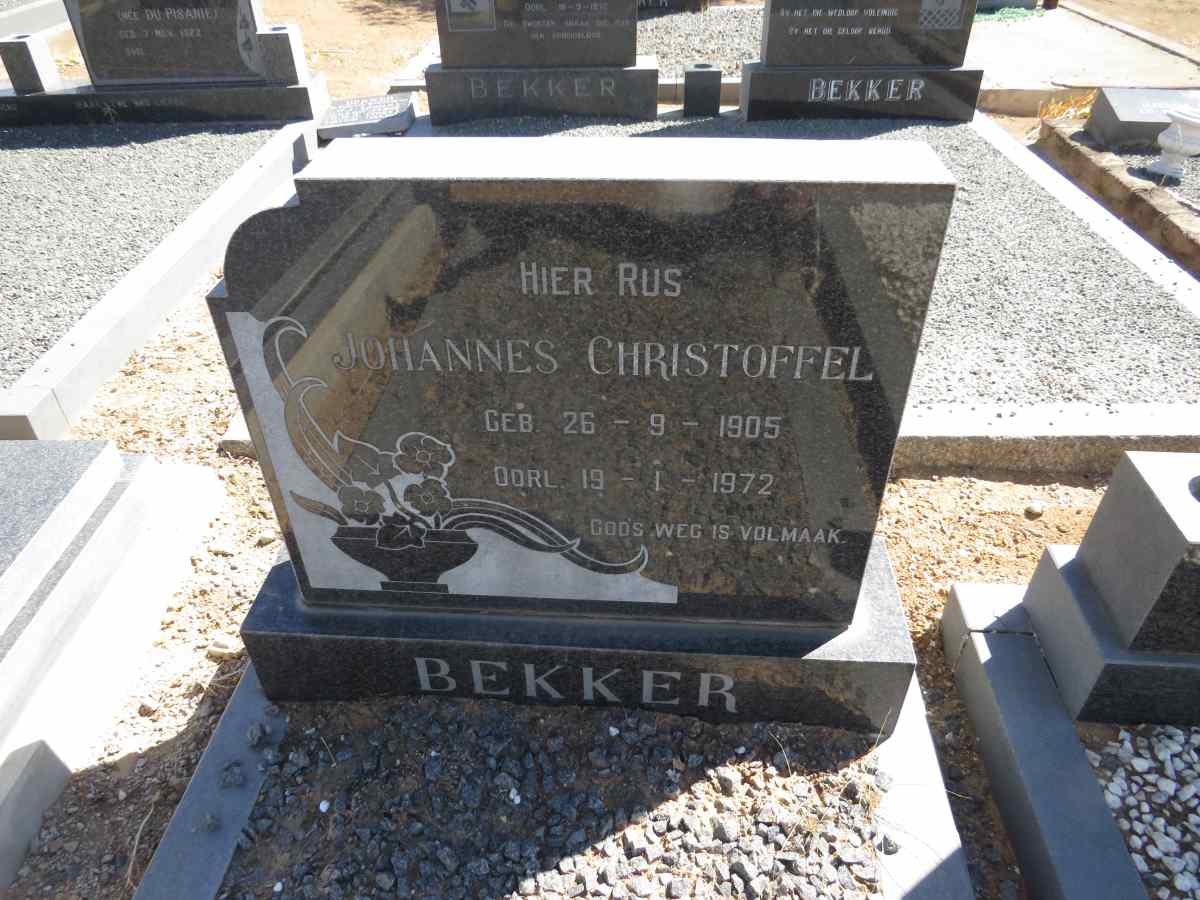 BEKKER Johannes Christoffel 1905-1972