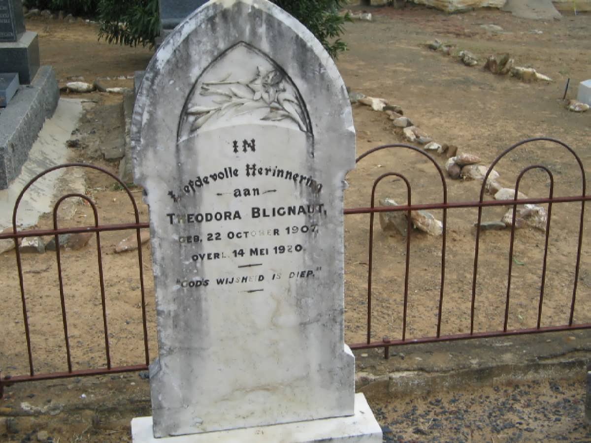 BLIGNAUT Theodora 1902-1920
