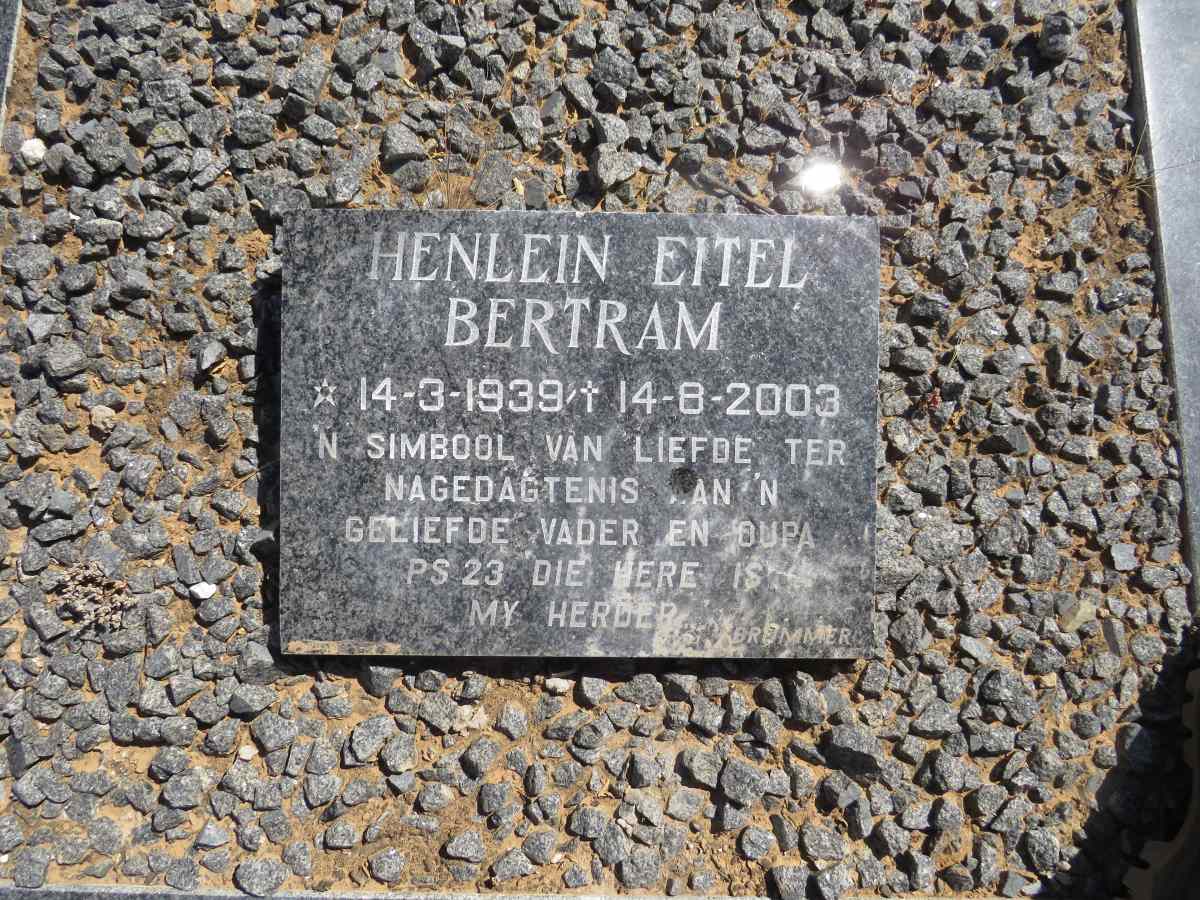 BERTRAM Henlein Eitel 1939-2003