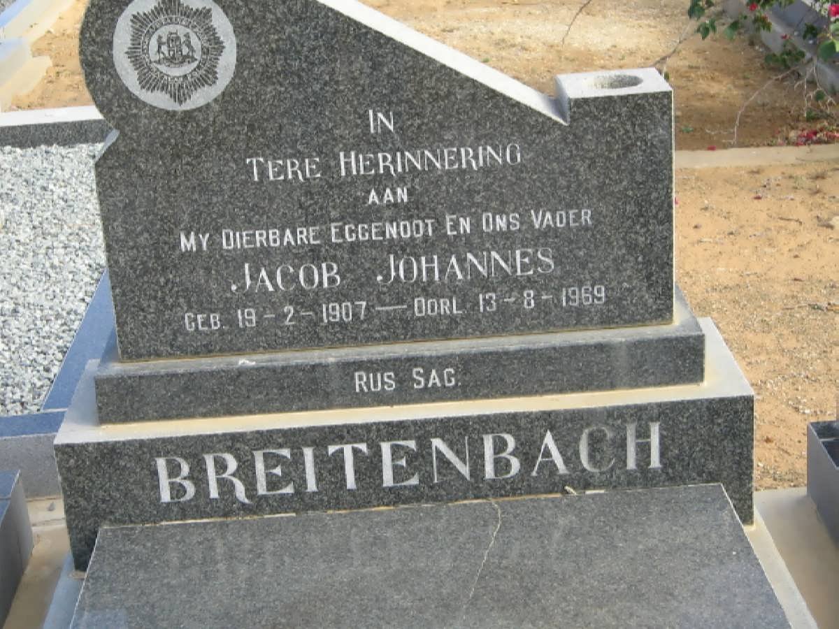 BREITENBACH Jacob Johannes 1907-1969