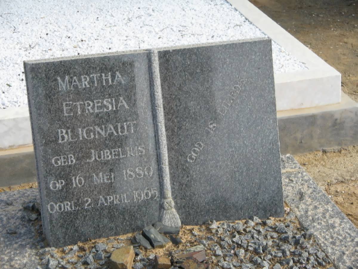 BLIGNAUT Martha Etresia nee JUBELIUS 1880-1965