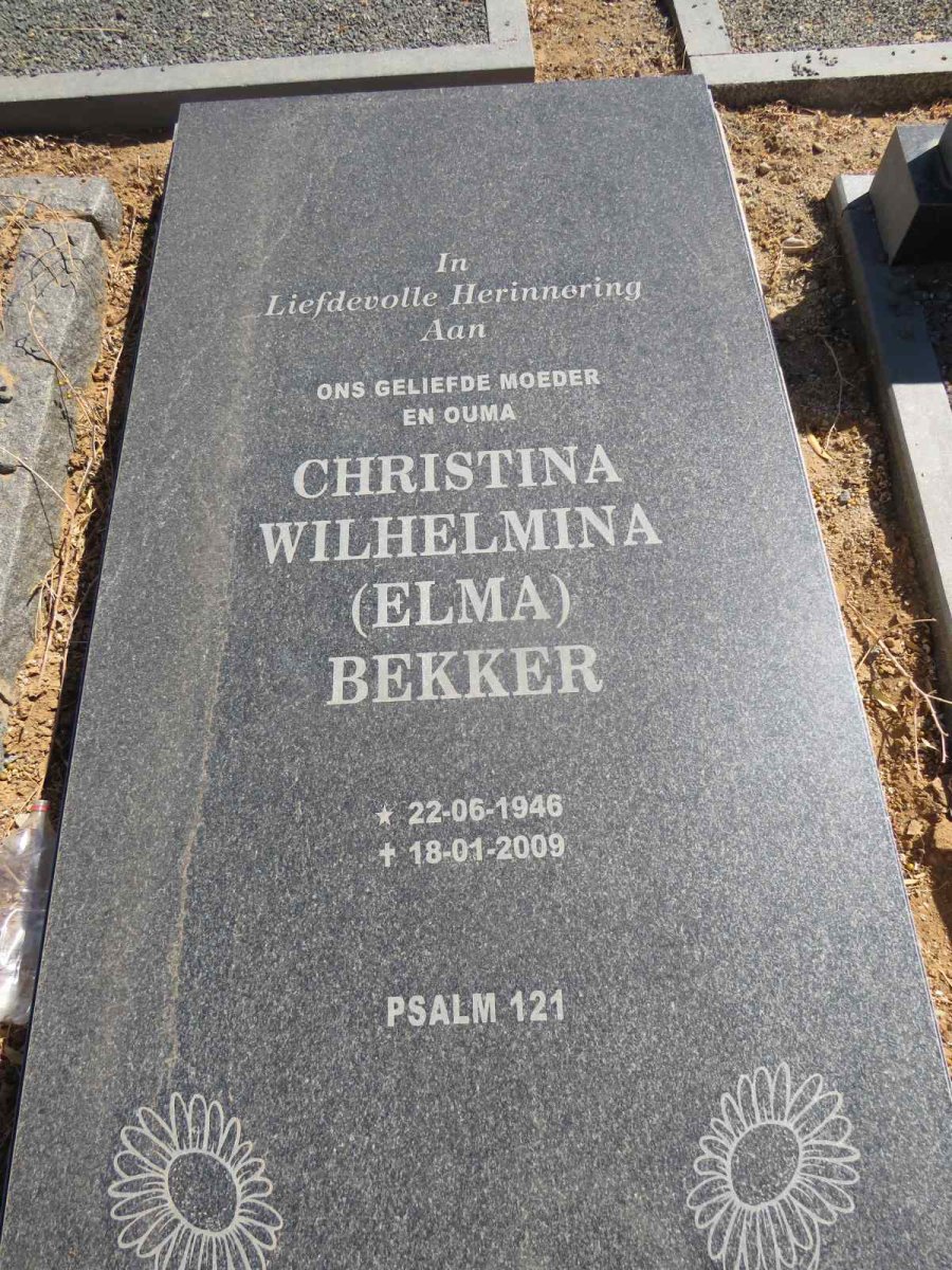 BEKKER Christina Wilhelmina 1946-2009