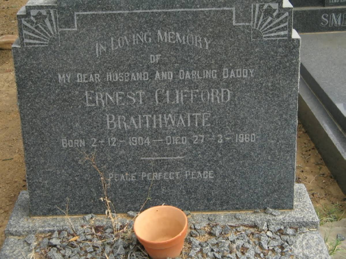 BRAITHWAITE Ernest Clifford 1904-1960