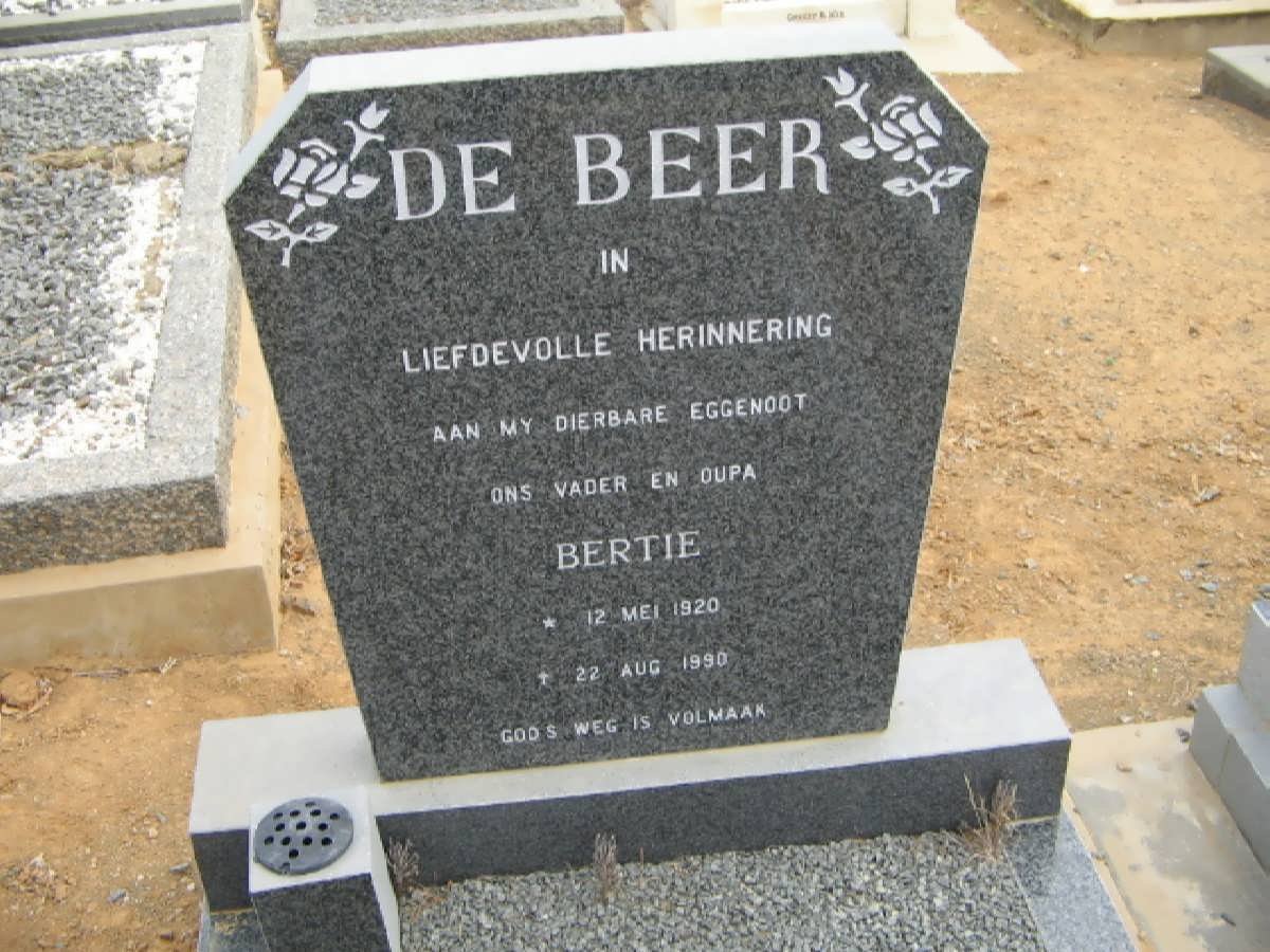 BEER, Bertie, de 1920-1990