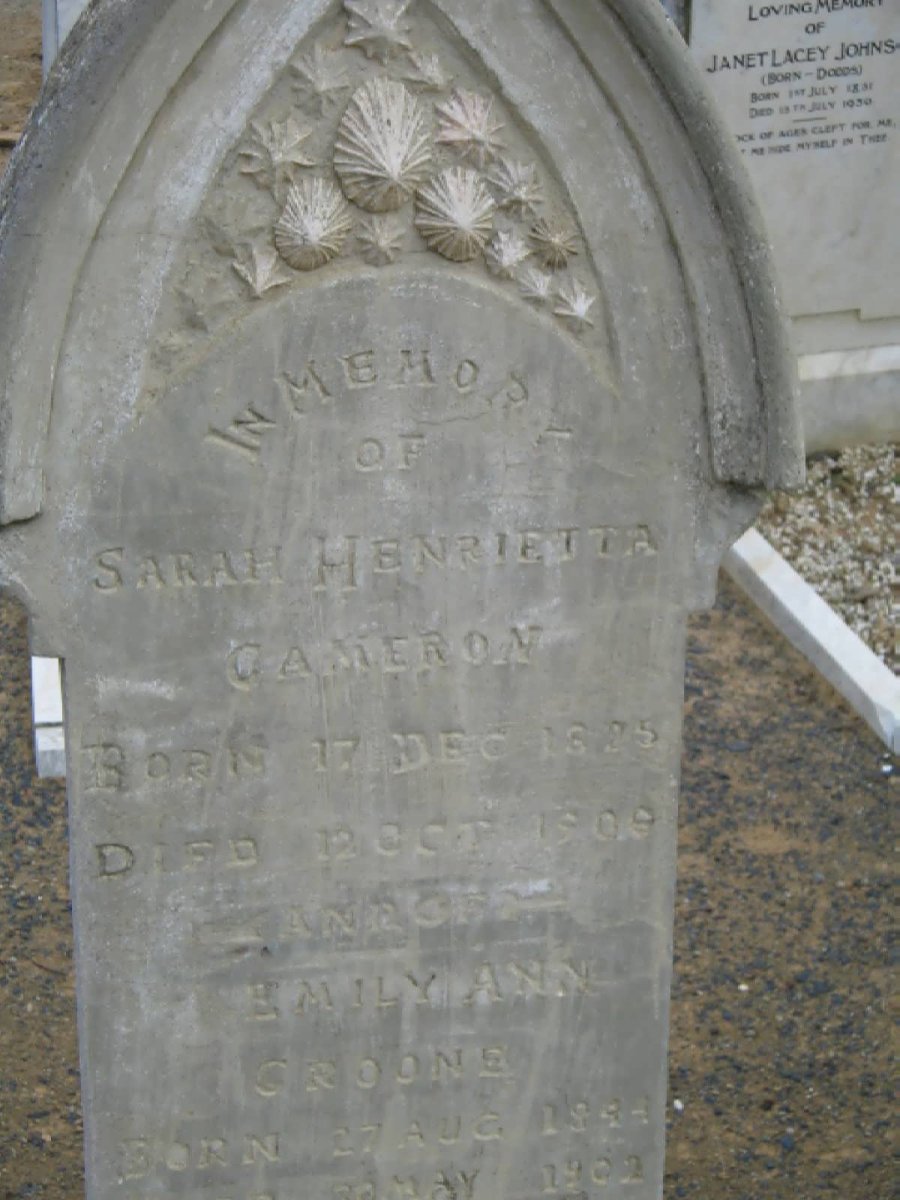 CAMERON Sarah Henrietta 1825-1909